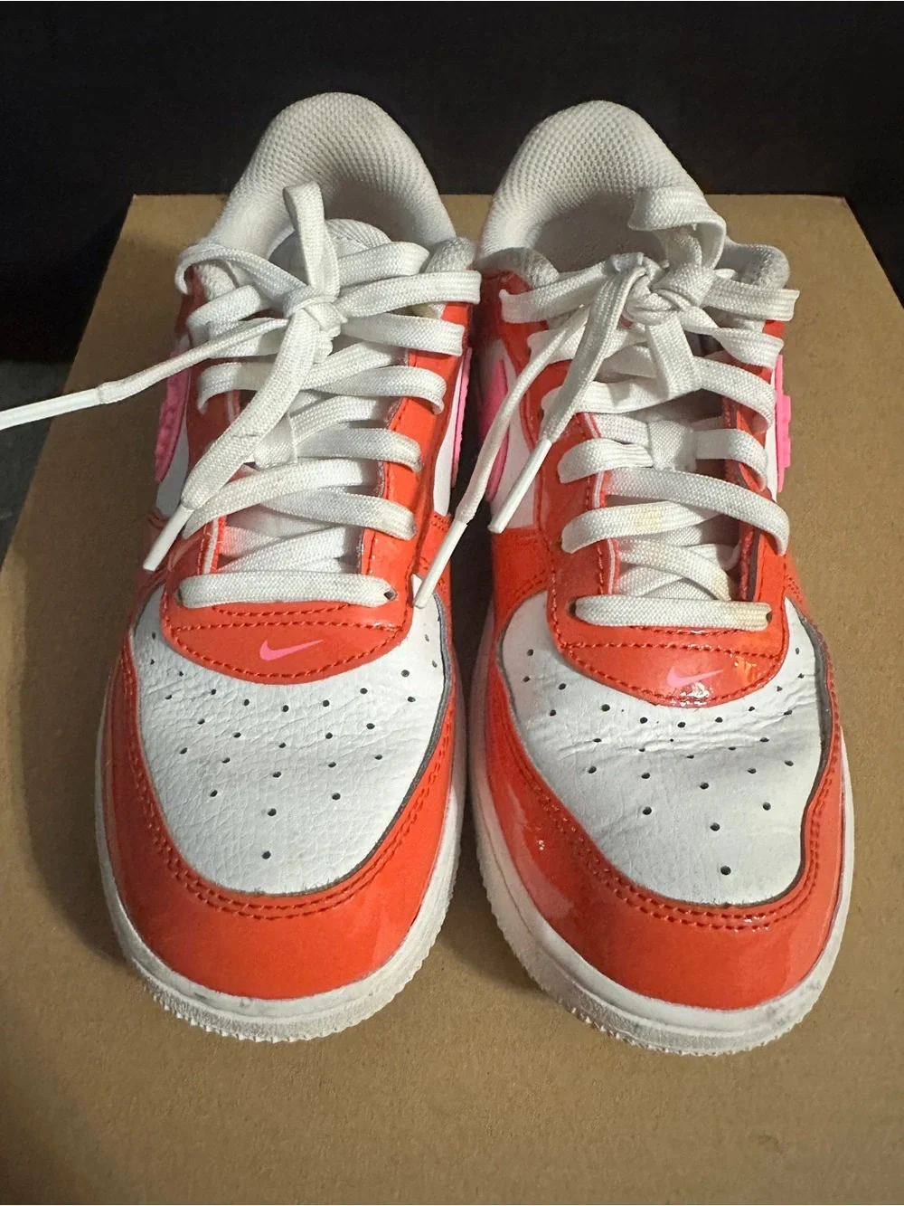 Nike Kids Low-Top Sneakers in Pink and Orange
